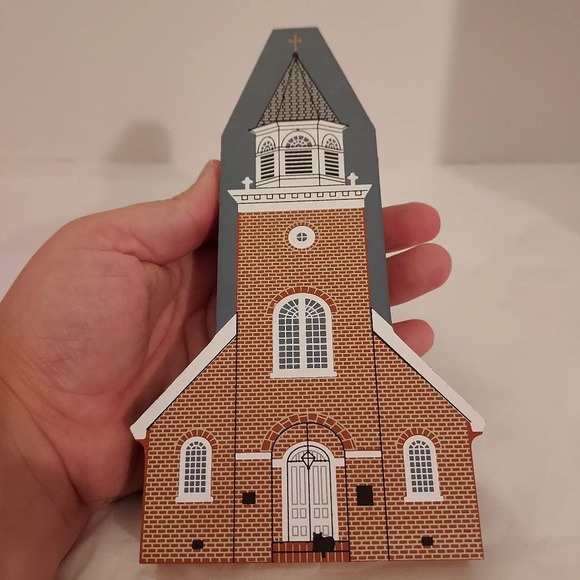 Vintage 1997 The Cat's Meow Christ Church Building Shelf Sitter - Picture 7 of 7